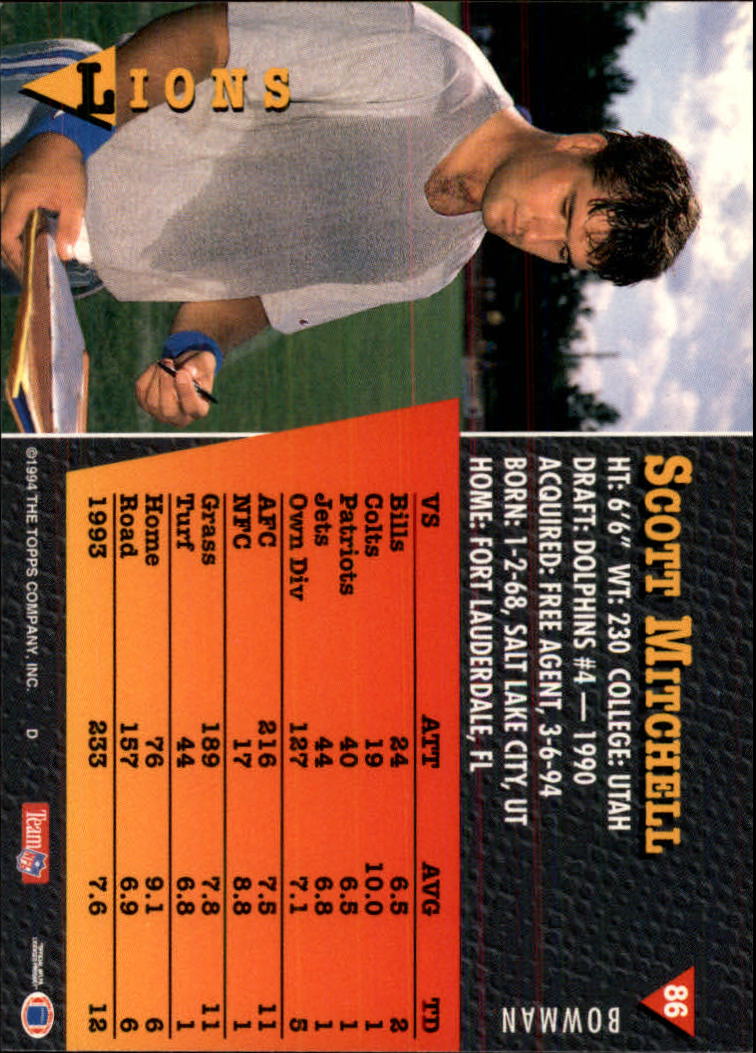 A6919- 1994 Bowman Football Card #s 1-249 +Rookies -You Pick- 15+ FREE US SHIP - Picture 165 of 465