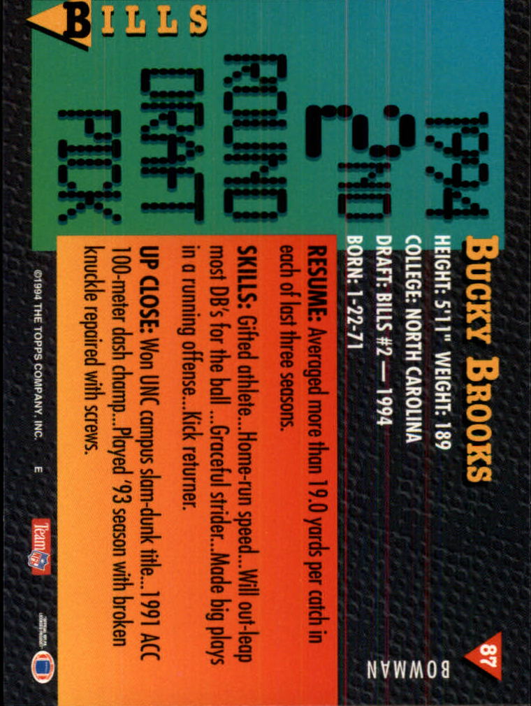 A6919- 1994 Bowman Football Card #s 1-249 +Rookies -You Pick- 15+ FREE US SHIP - Picture 167 of 465