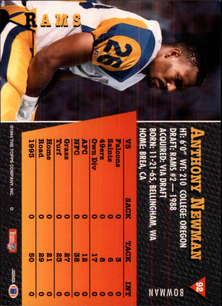 A6919- 1994 Bowman Football Card #s 1-249 +Rookies -You Pick- 15+ FREE US SHIP - Picture 175 of 465