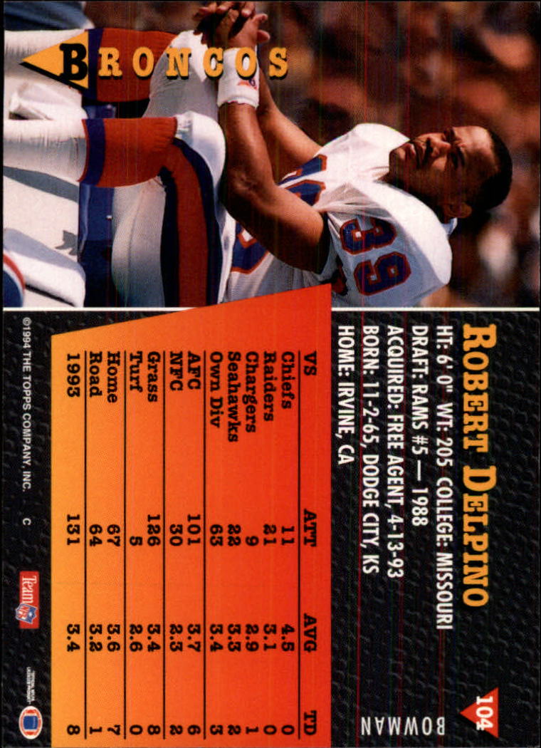 A6919- 1994 Bowman Football Card #s 1-249 +Rookies -You Pick- 15+ FREE US SHIP - Picture 197 of 465