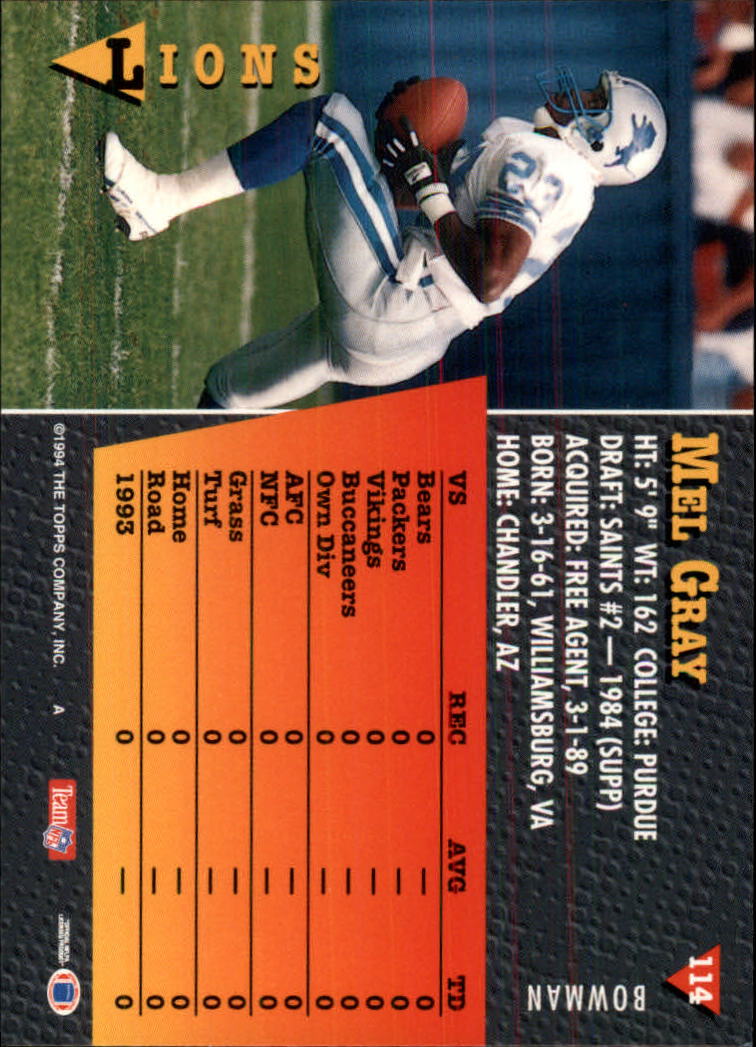 A6919- 1994 Bowman Football Card #s 1-249 +Rookies -You Pick- 15+ FREE US SHIP - Picture 215 of 465