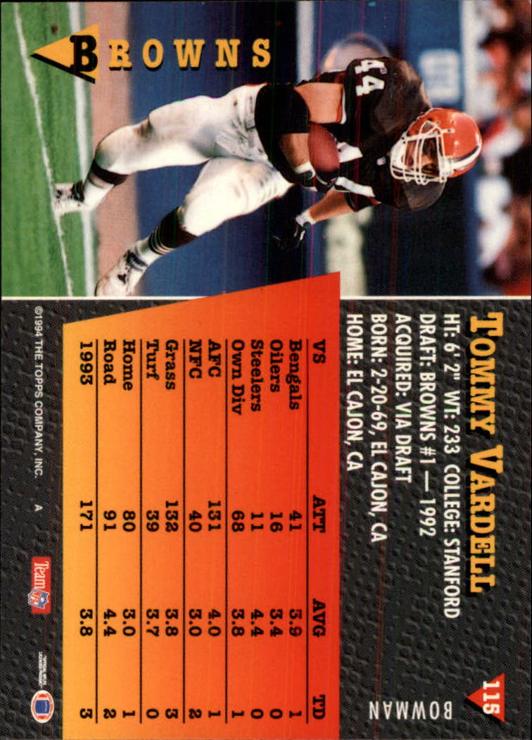A6919- 1994 Bowman Football Card #s 1-249 +Rookies -You Pick- 15+ FREE US SHIP - Picture 217 of 465
