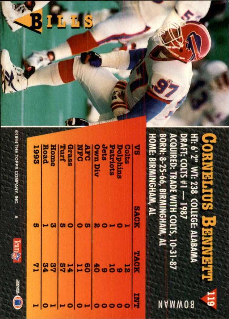A6919- 1994 Bowman Football Card #s 1-249 +Rookies -You Pick- 15+ FREE US SHIP - Picture 225 of 465