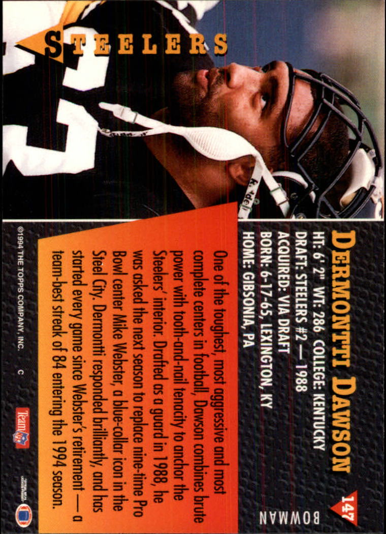 A6919- 1994 Bowman Football Card #s 1-249 +Rookies -You Pick- 15+ FREE US SHIP - Picture 271 of 465