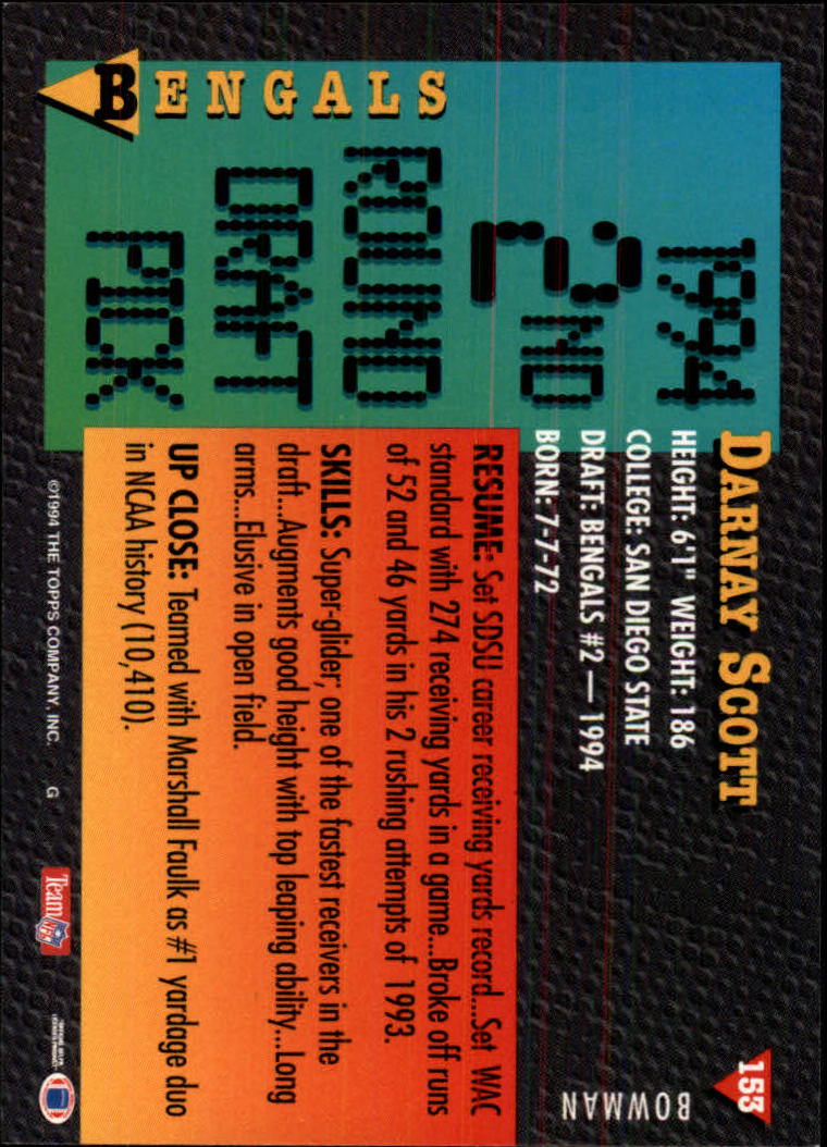 A6919- 1994 Bowman Football Card #s 1-249 +Rookies -You Pick- 15+ FREE US SHIP - Picture 283 of 465