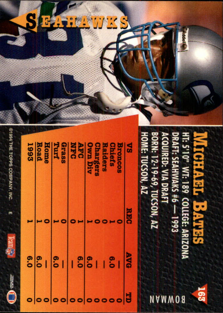 A6919- 1994 Bowman Football Card #s 1-249 +Rookies -You Pick- 15+ FREE US SHIP - Picture 301 of 465