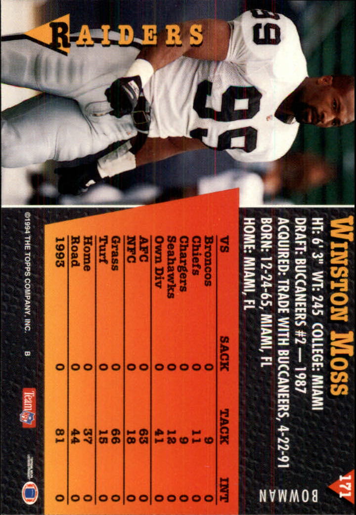 A6919- 1994 Bowman Football Card #s 1-249 +Rookies -You Pick- 15+ FREE US SHIP - Picture 317 of 465