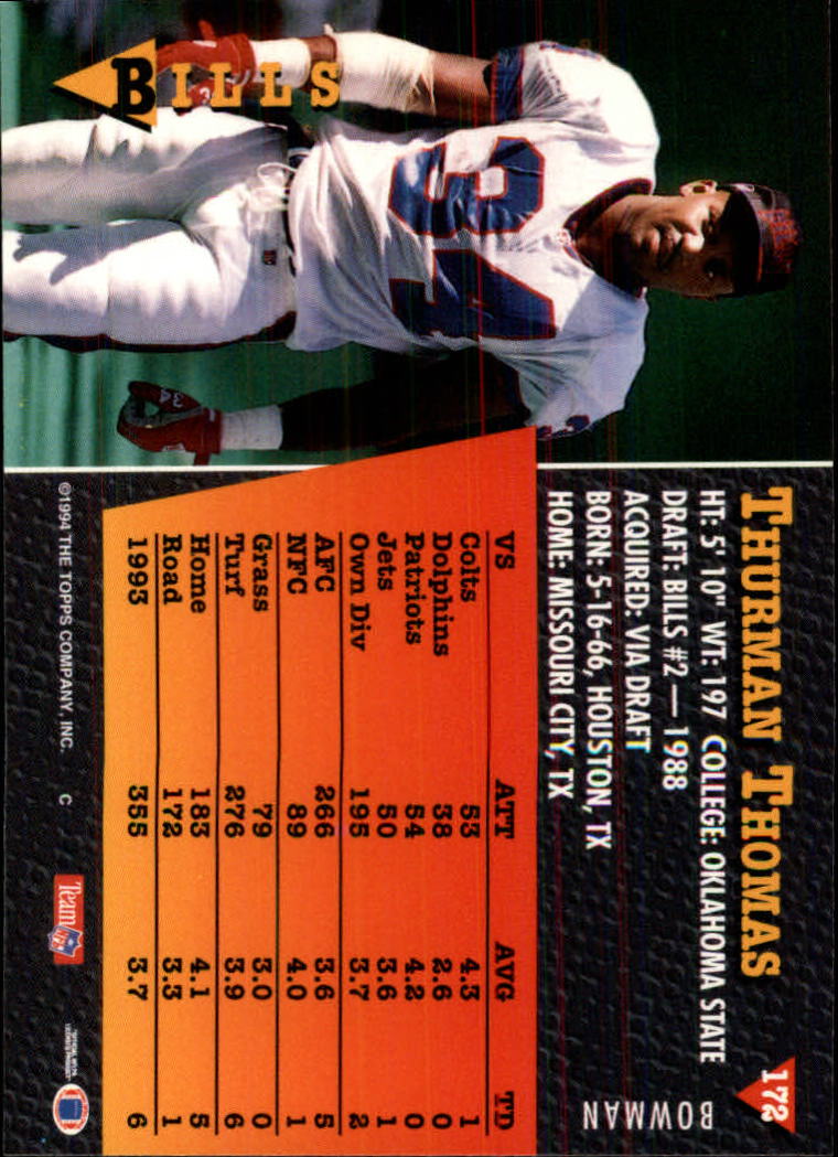 A6919- 1994 Bowman Football Card #s 1-249 +Rookies -You Pick- 15+ FREE US SHIP - Picture 319 of 465