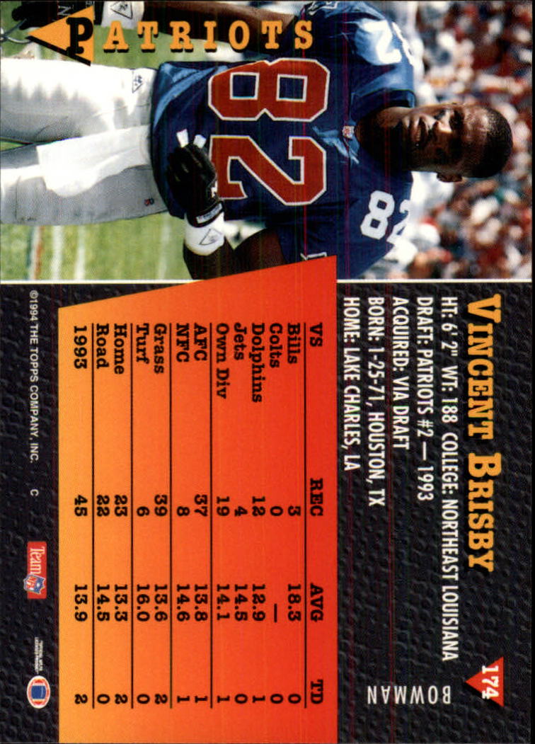 A6919- 1994 Bowman Football Card #s 1-249 +Rookies -You Pick- 15+ FREE US SHIP - Picture 323 of 465
