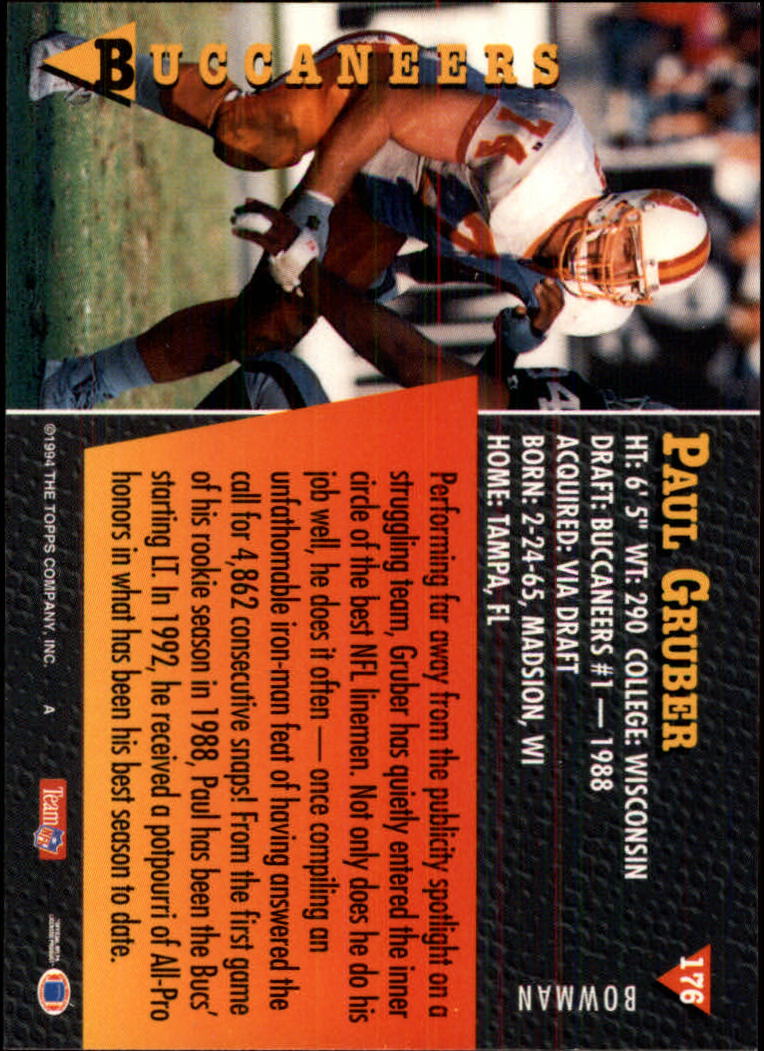 A6919- 1994 Bowman Football Card #s 1-249 +Rookies -You Pick- 15+ FREE US SHIP - Picture 327 of 465
