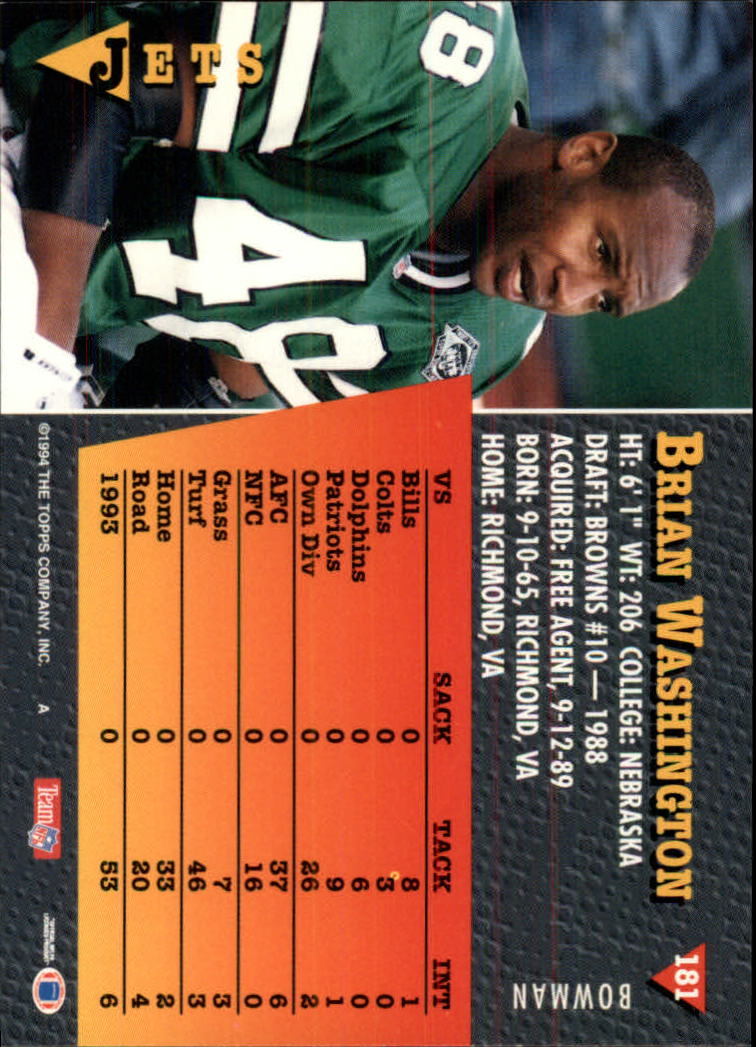 A6919- 1994 Bowman Football Card #s 1-249 +Rookies -You Pick- 15+ FREE US SHIP - Picture 337 of 465