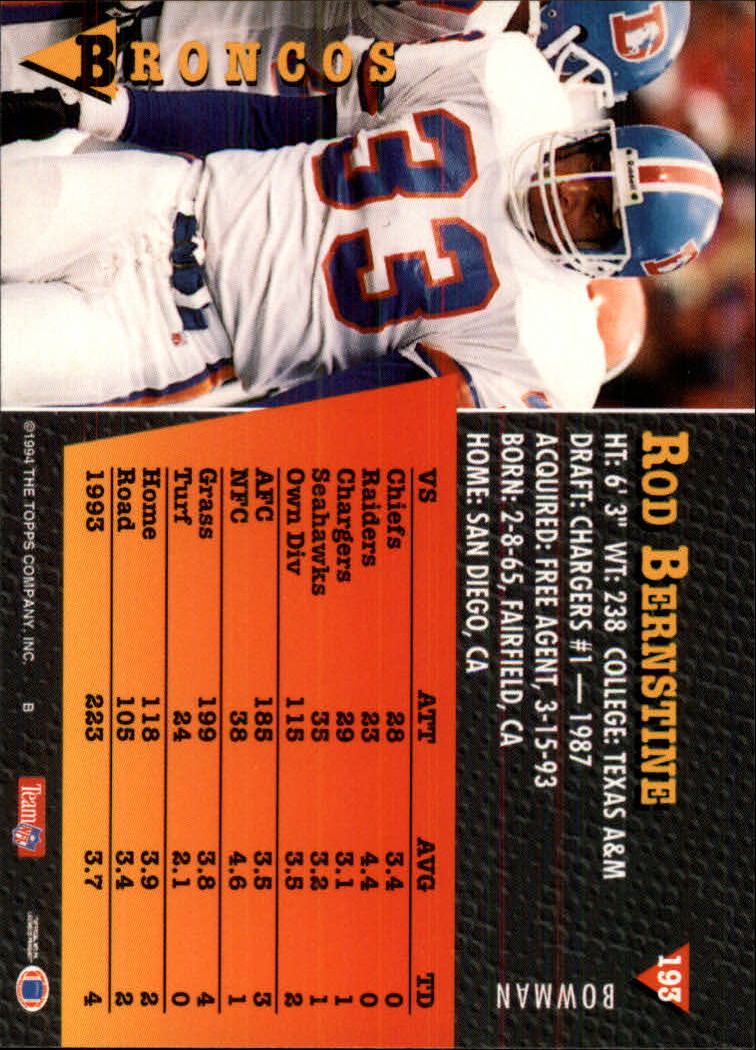 A6919- 1994 Bowman Football Card #s 1-249 +Rookies -You Pick- 15+ FREE US SHIP - Picture 359 of 465