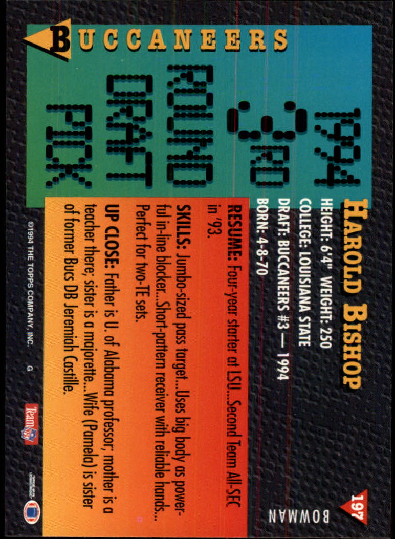 A6919- 1994 Bowman Football Card #s 1-249 +Rookies -You Pick- 15+ FREE US SHIP - Picture 367 of 465