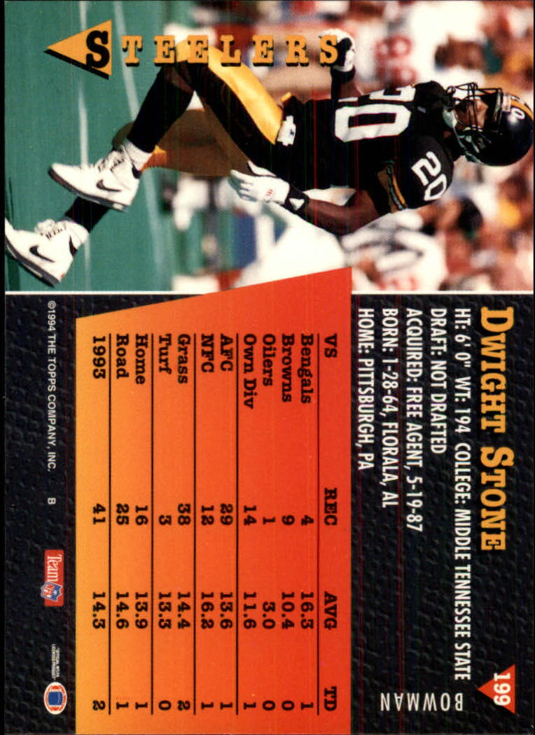 A6919- 1994 Bowman Football Card #s 1-249 +Rookies -You Pick- 15+ FREE US SHIP - Picture 371 of 465