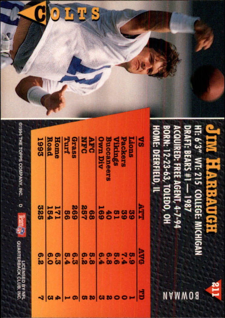 A6919- 1994 Bowman Football Card #s 1-249 +Rookies -You Pick- 15+ FREE US SHIP - Picture 393 of 465