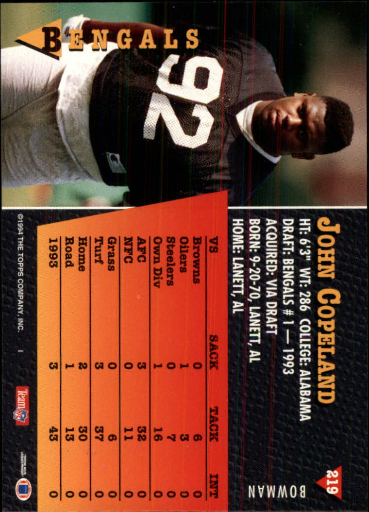 A6919- 1994 Bowman Football Card #s 1-249 +Rookies -You Pick- 15+ FREE US SHIP - Picture 409 of 465