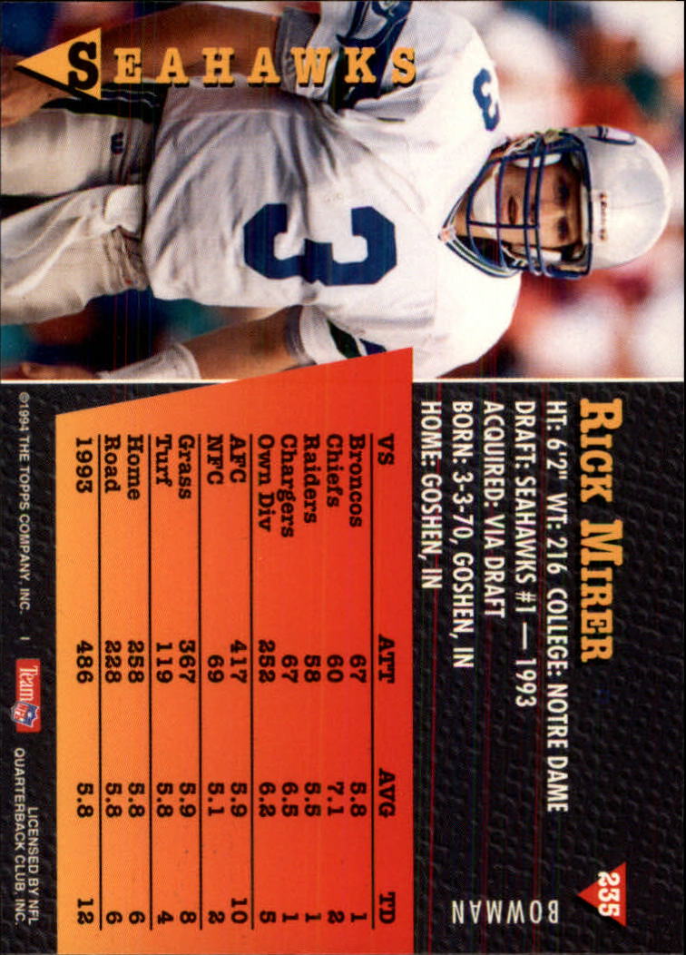 A6919- 1994 Bowman Football Card #s 1-249 +Rookies -You Pick- 15+ FREE US SHIP - Picture 439 of 465