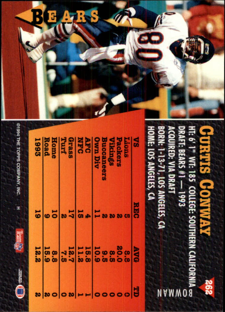 1994 Bowman #262 Curtis Conway back image