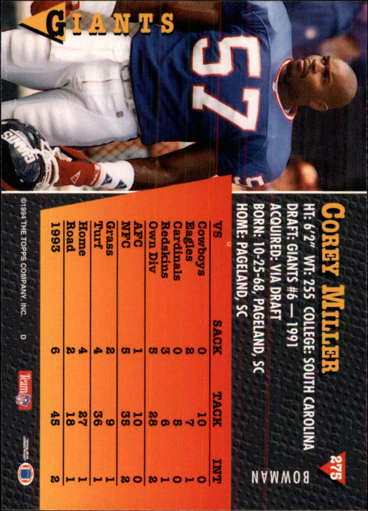 A6919- 1994 Bowman Football Cards 250-390 +Rookies -You Pick- 15+ FREE US SHIP - Picture 51 of 279