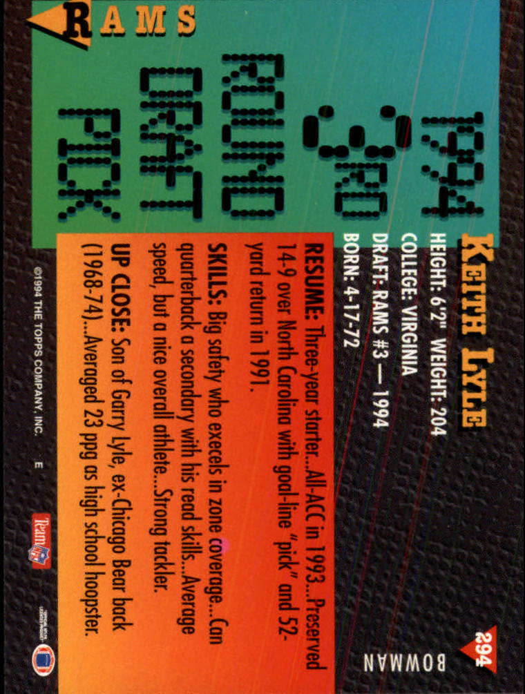 A6919- 1994 Bowman Football Cards 250-390 +Rookies -You Pick- 15+ FREE US SHIP - Picture 89 of 279