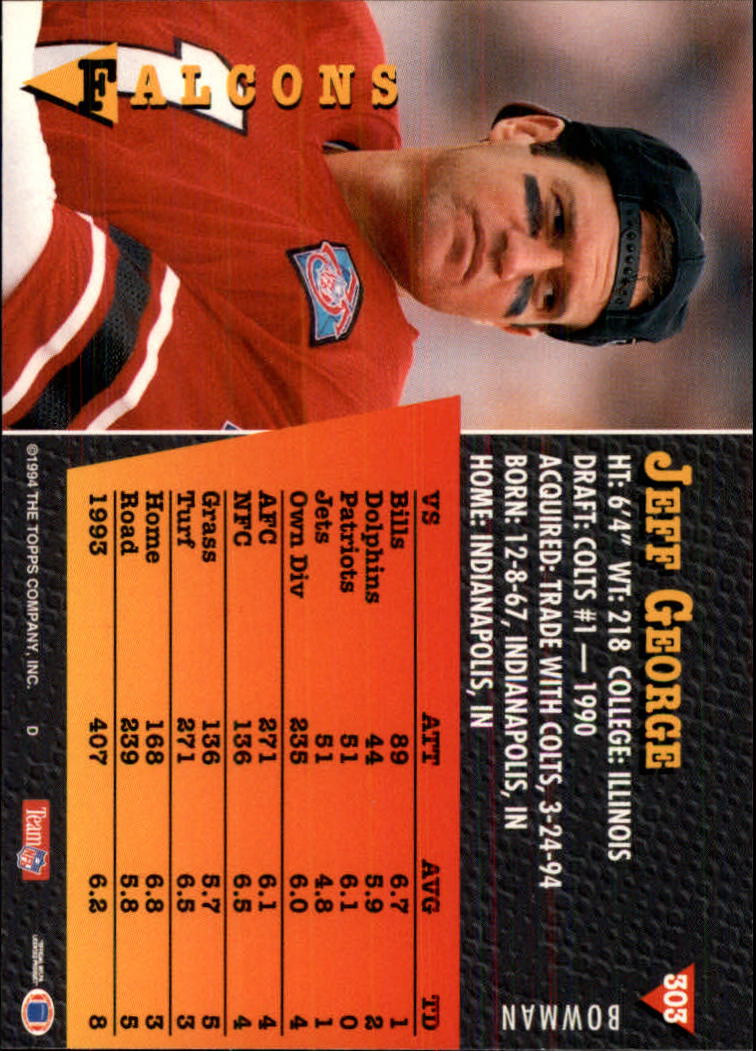 A6919- 1994 Bowman Football Cards 250-390 +Rookies -You Pick- 15+ FREE US SHIP - Picture 107 of 279