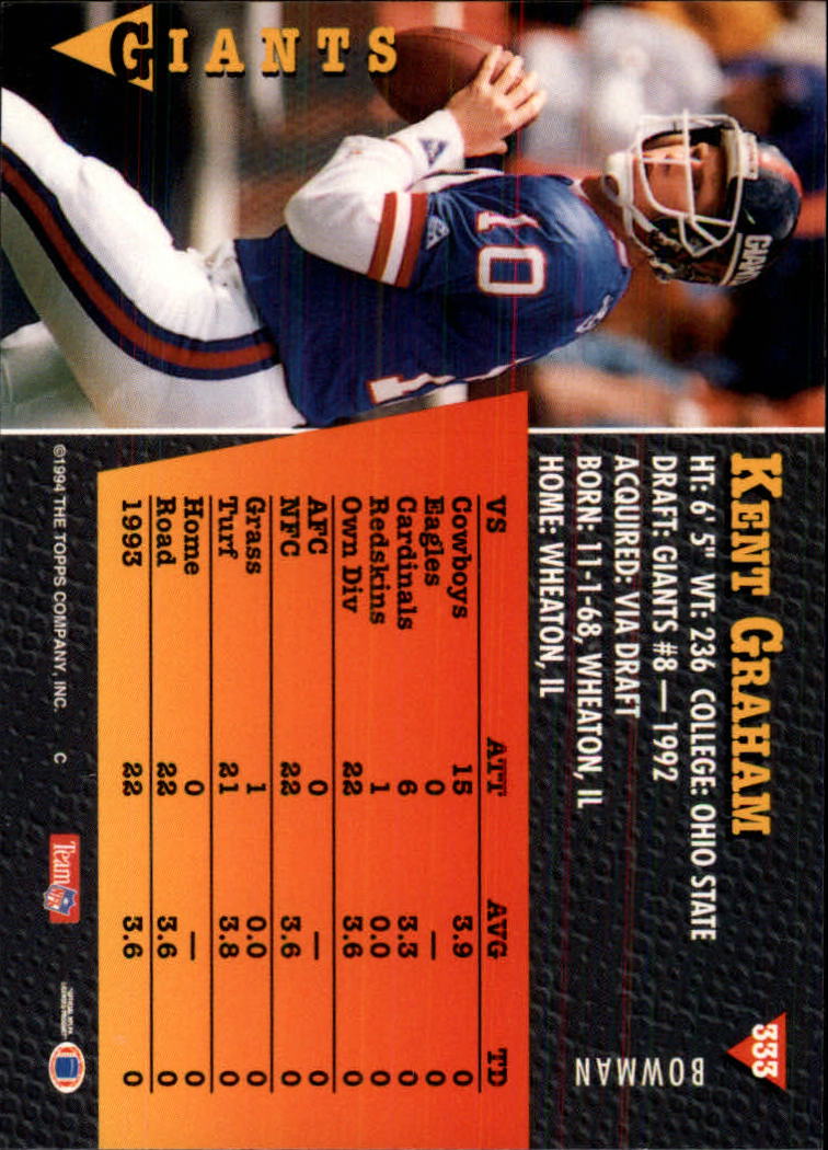 A6919- 1994 Bowman Football Cards 250-390 +Rookies -You Pick- 15+ FREE US SHIP - Picture 165 of 279