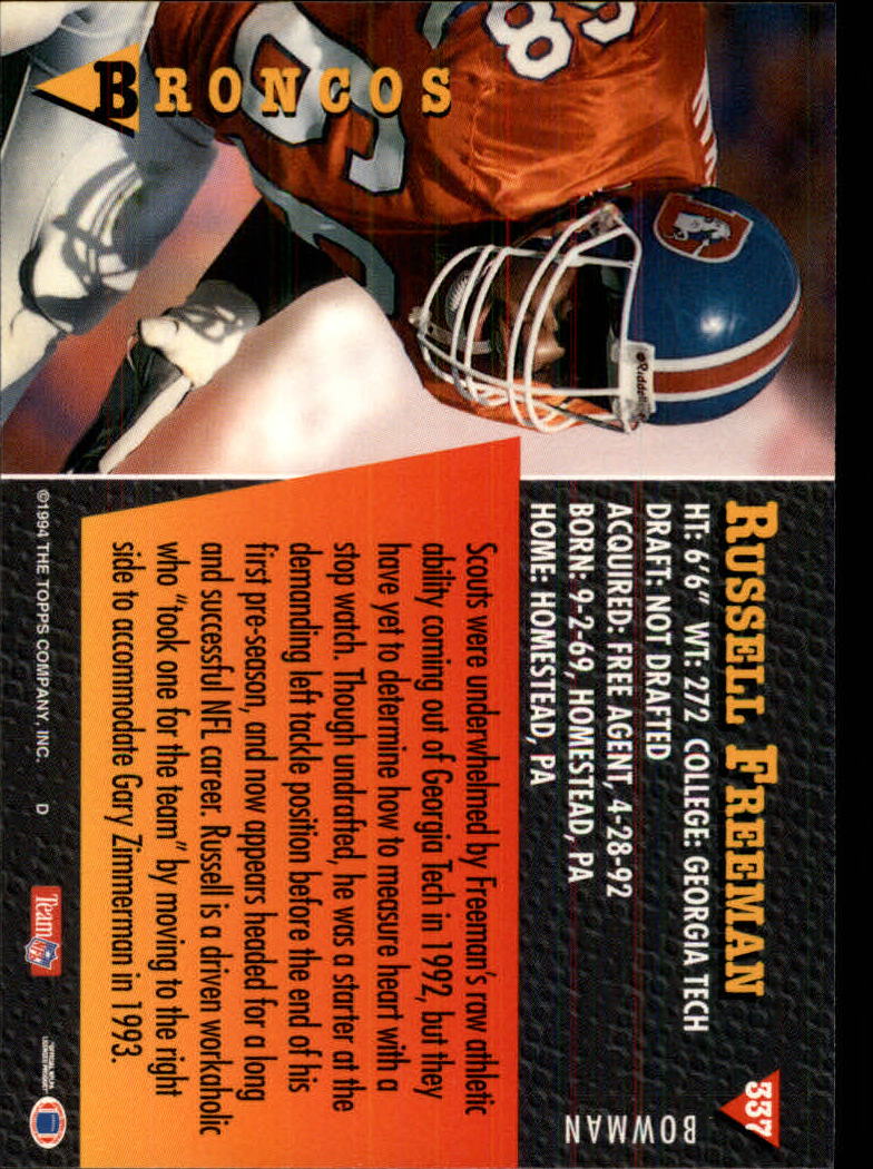 A6919- 1994 Bowman Football Cards 250-390 +Rookies -You Pick- 15+ FREE US SHIP - Picture 173 of 279