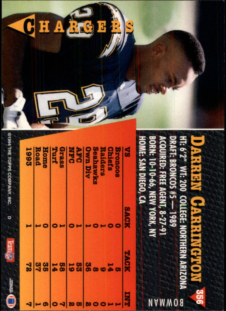 A6919- 1994 Bowman Football Cards 250-390 +Rookies -You Pick- 15+ FREE US SHIP - Picture 209 of 279