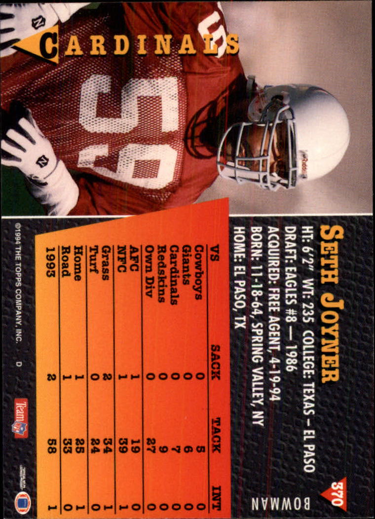 A6919- 1994 Bowman Football Cards 250-390 +Rookies -You Pick- 15+ FREE US SHIP - Picture 237 of 279