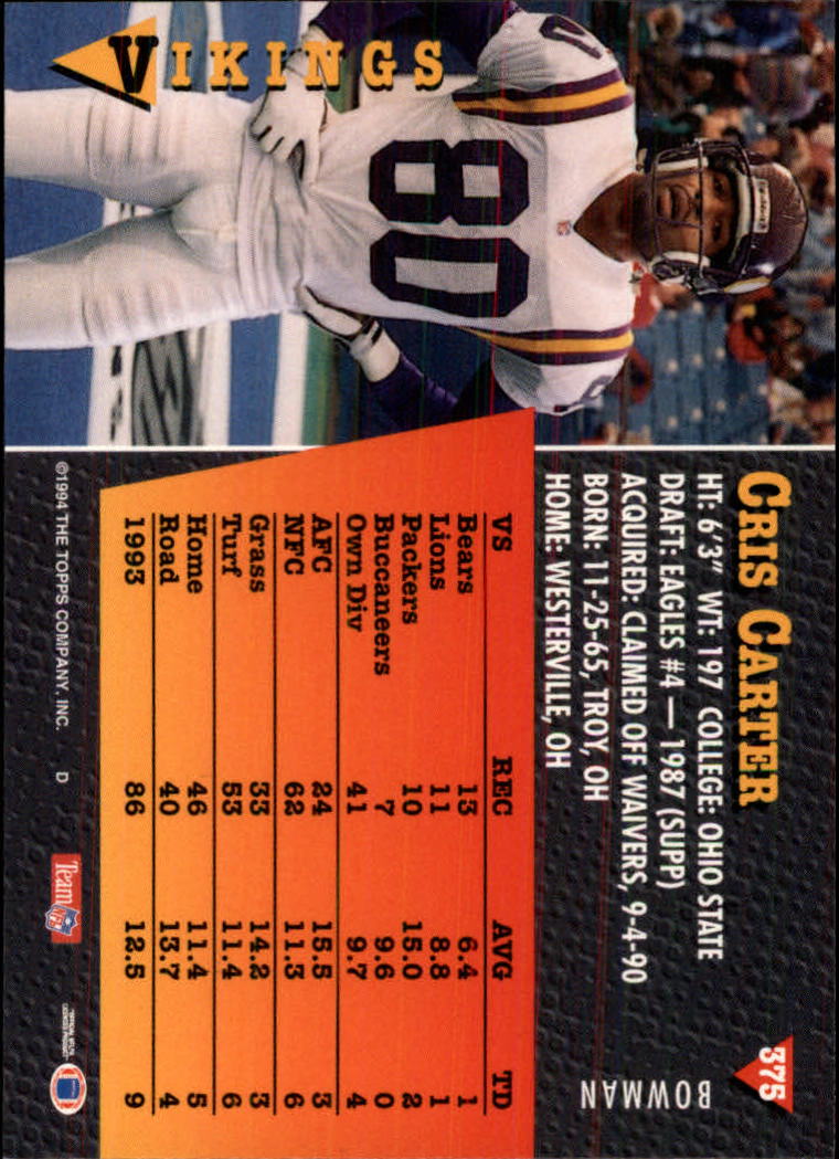 A6919- 1994 Bowman Football Cards 250-390 +Rookies -You Pick- 15+ FREE US SHIP - Picture 249 of 279
