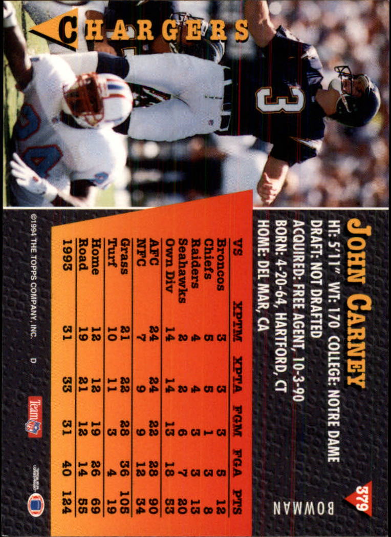 A6919- 1994 Bowman Football Cards 250-390 +Rookies -You Pick- 15+ FREE US SHIP - Picture 257 of 279
