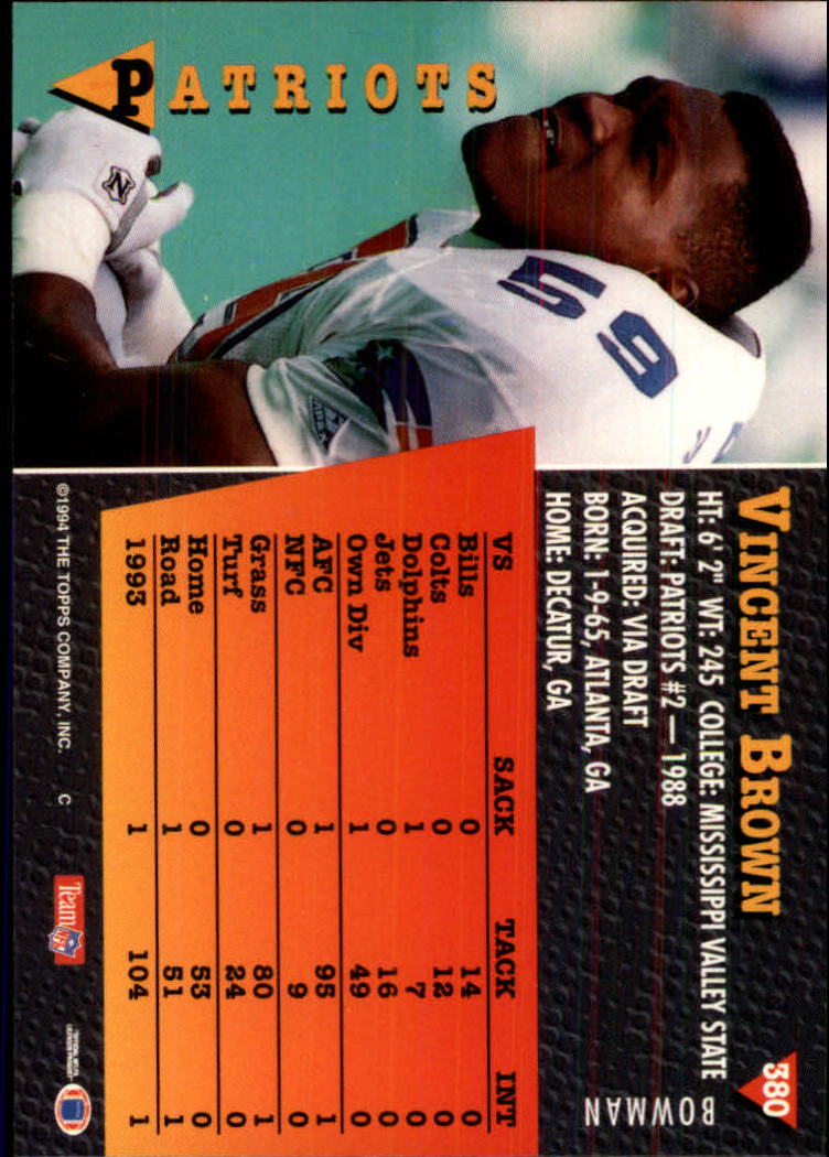 A6919- 1994 Bowman Football Cards 250-390 +Rookies -You Pick- 15+ FREE US SHIP - Picture 259 of 279
