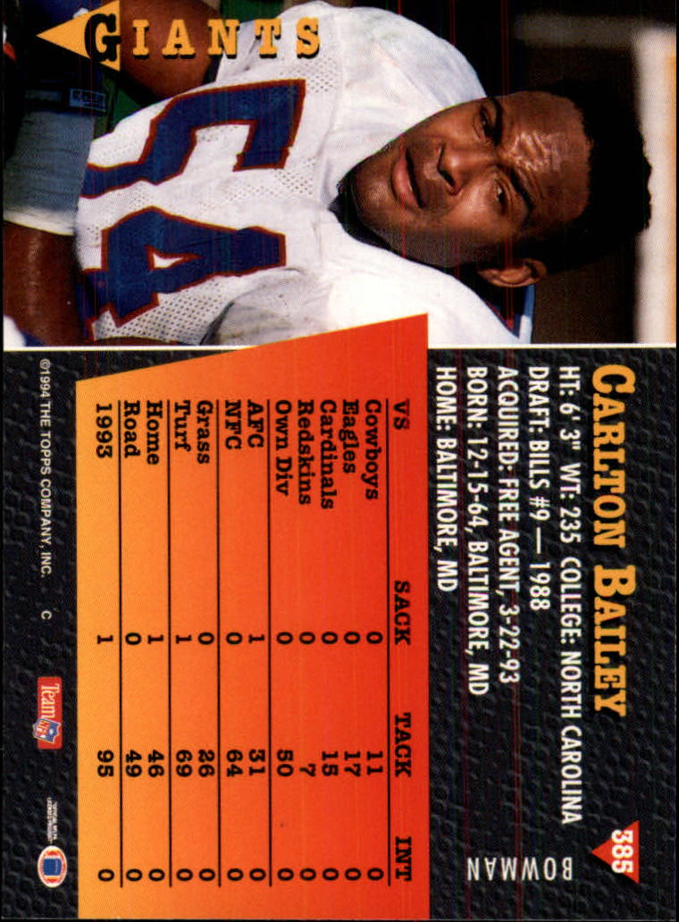 A6919- 1994 Bowman Football Cards 250-390 +Rookies -You Pick- 15+ FREE US SHIP - Picture 269 of 279