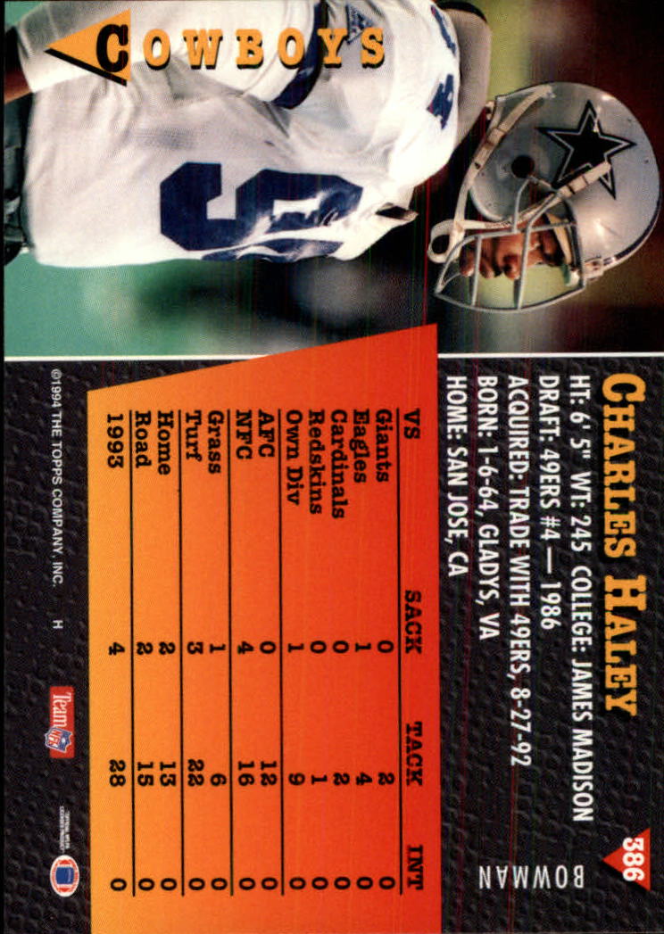 A6919- 1994 Bowman Football Cards 250-390 +Rookies -You Pick- 15+ FREE US SHIP - Picture 271 of 279