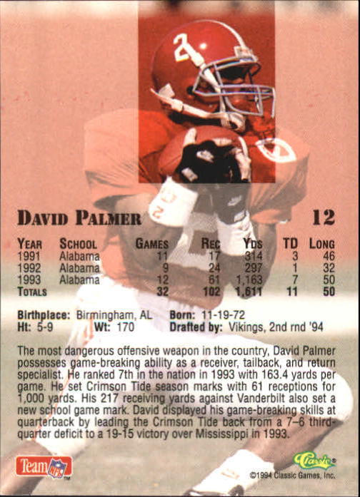 1994 Classic Draft Football "Gold" Parallel Cards - Picture 21 of 177