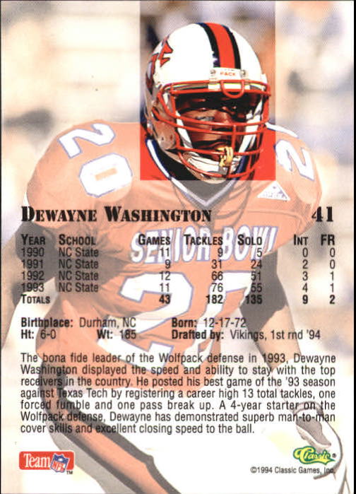 1994 Classic Draft Football "Gold" Parallel Cards - Picture 71 of 177