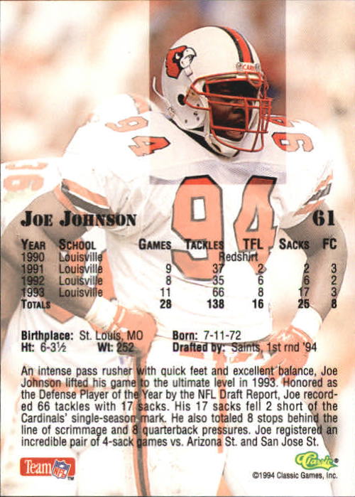 1994 Classic Draft Football "Gold" Parallel Cards - Picture 103 of 177
