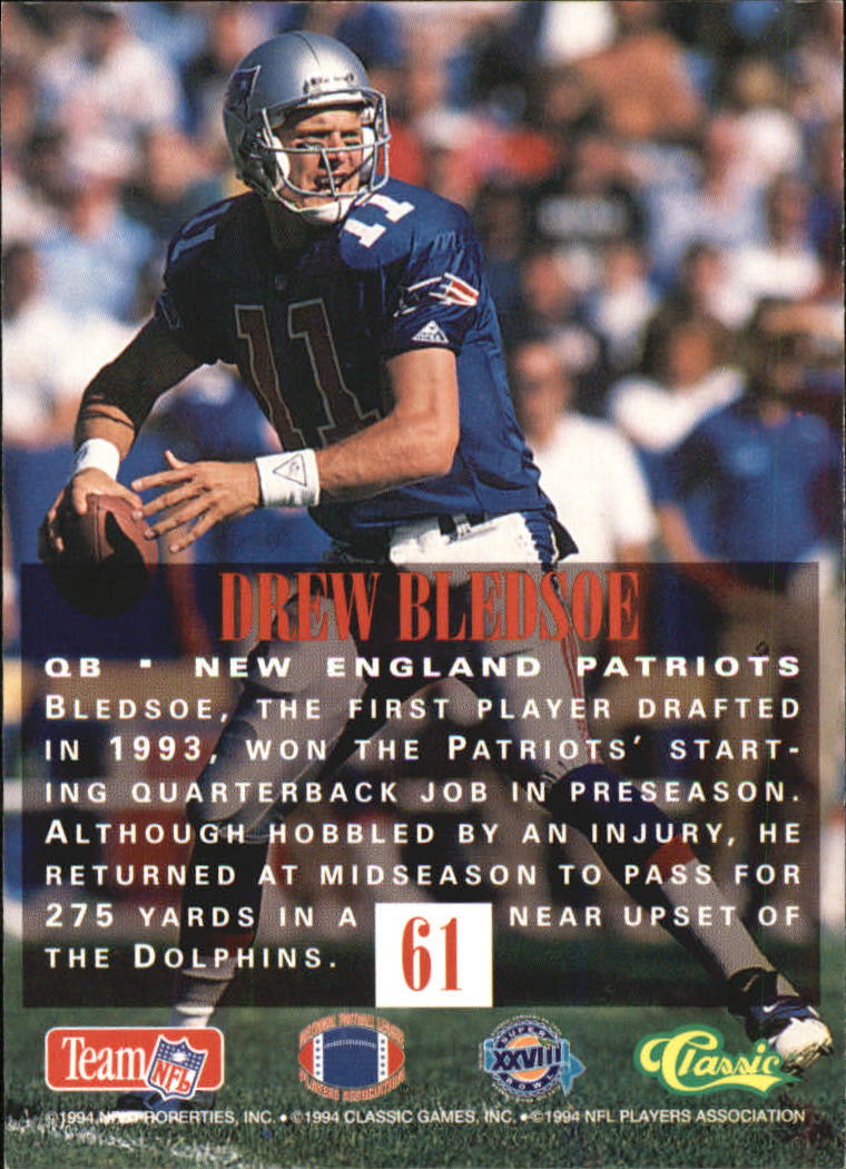 1994 Classic NFL Experience #61 Drew Bledsoe back image