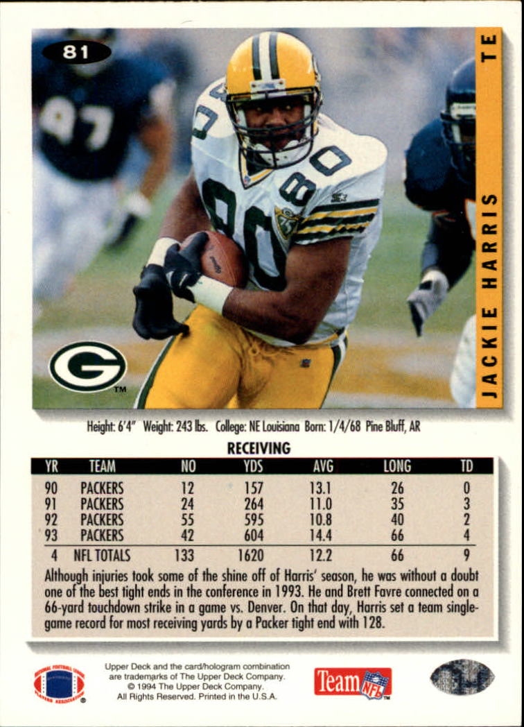 1994 Collector's Choice Football "Main Set" Cards #1 to #200 Rookies and Vets - Picture 161 of 399