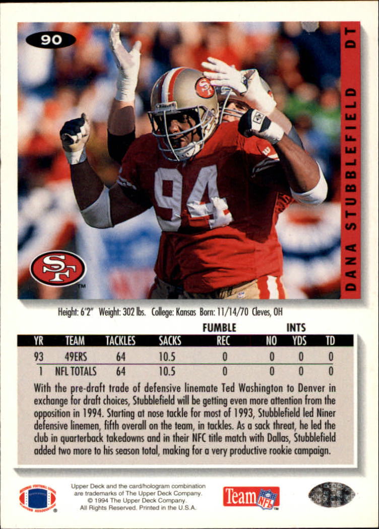 1994 Collector's Choice Football "Main Set" Cards #1 to #200 Rookies and Vets - Picture 179 of 399