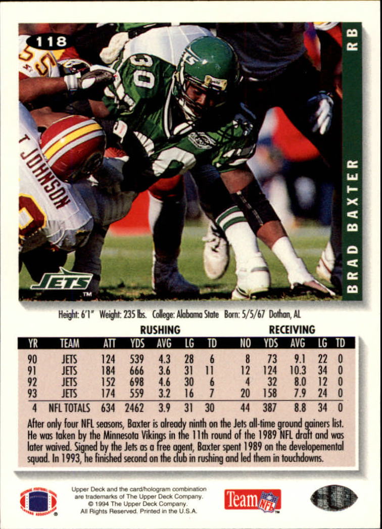 1994 Collector's Choice Football "Main Set" Cards #1 to #200 Rookies and Vets - Picture 235 of 399
