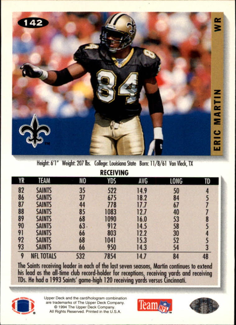 1994 Collector's Choice Football "Main Set" Cards #1 to #200 Rookies and Vets - Picture 283 of 399