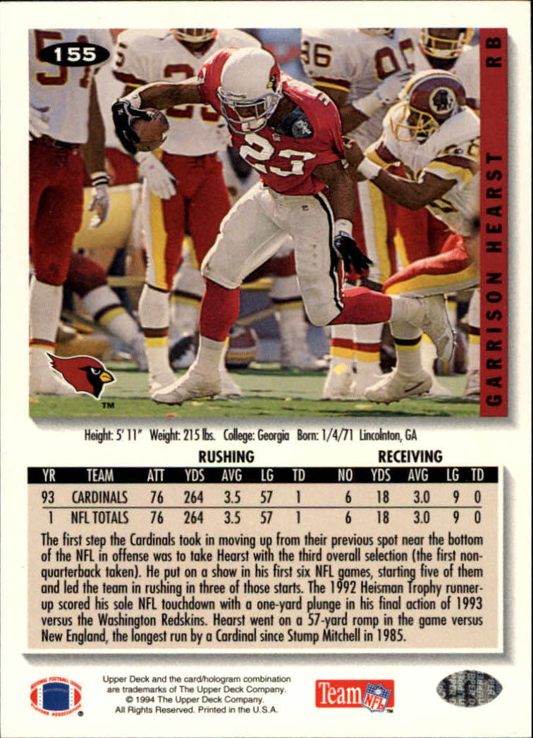 1994 Collector's Choice Football "Main Set" Cards #1 to #200 Rookies and Vets - Picture 309 of 399