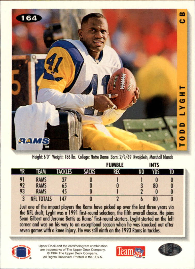 1994 Collector's Choice Football "Main Set" Cards #1 to #200 Rookies and Vets - Picture 327 of 399