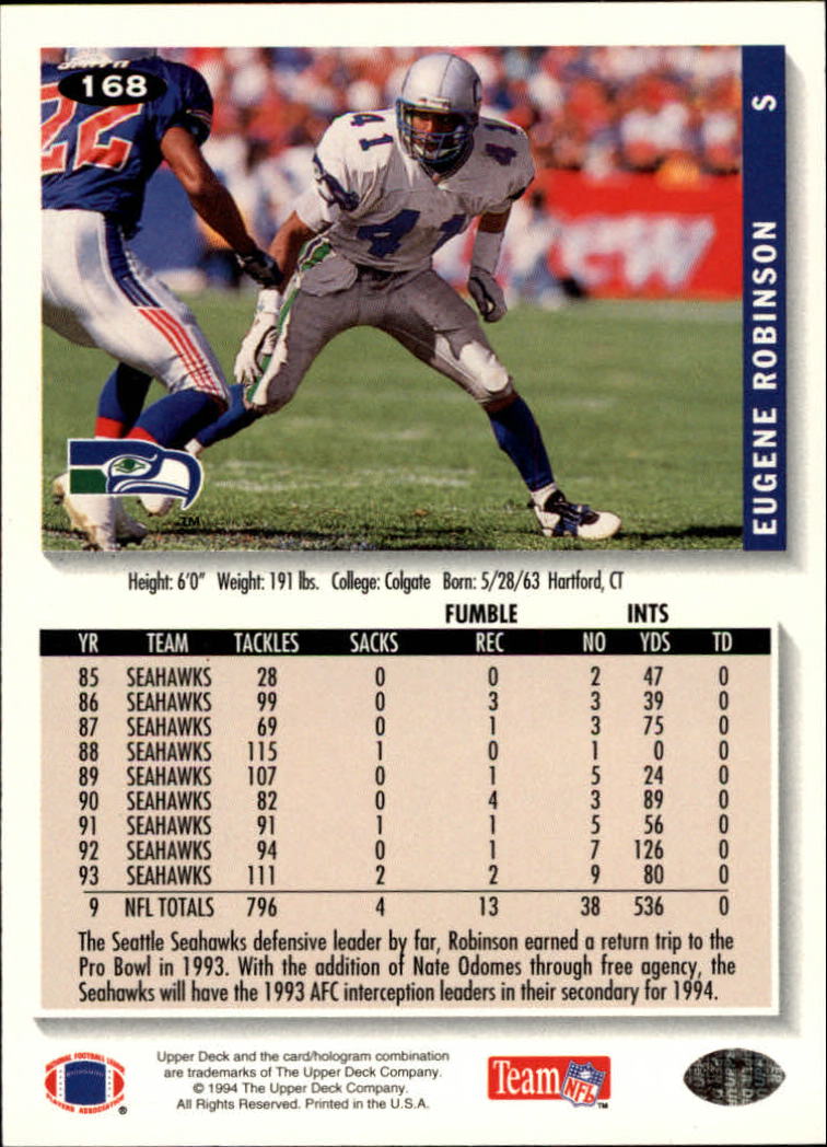1994 Collector's Choice Football "Main Set" Cards #1 to #200 Rookies and Vets - Picture 335 of 399