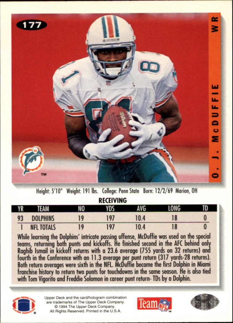 1994 Collector's Choice Football "Main Set" Cards #1 to #200 Rookies and Vets - Picture 353 of 399