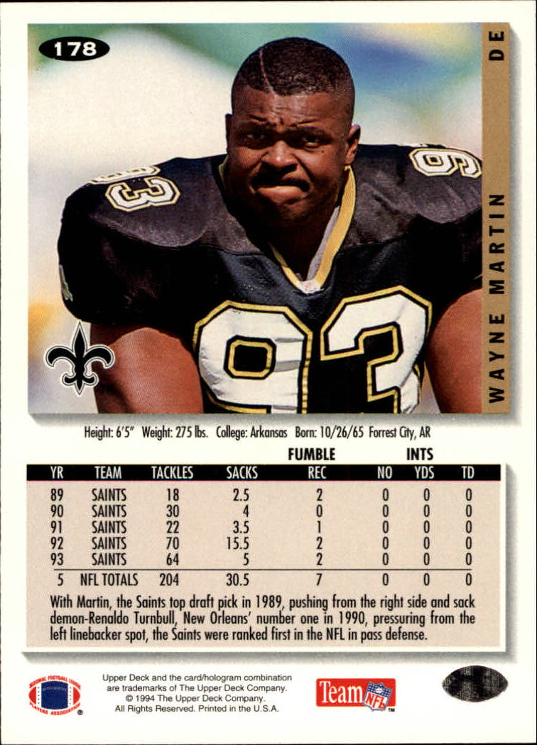 1994 Collector's Choice Football "Main Set" Cards #1 to #200 Rookies and Vets - Picture 355 of 399