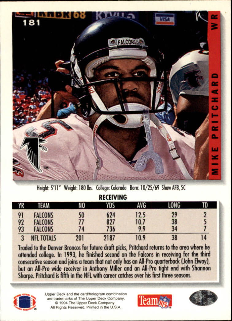 1994 Collector's Choice Football "Main Set" Cards #1 to #200 Rookies and Vets - Picture 361 of 399