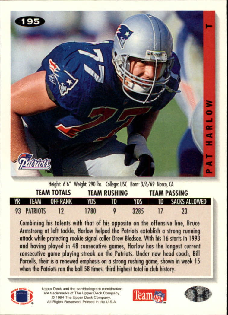 1994 Collector's Choice Football "Main Set" Cards #1 to #200 Rookies and Vets - Picture 389 of 399