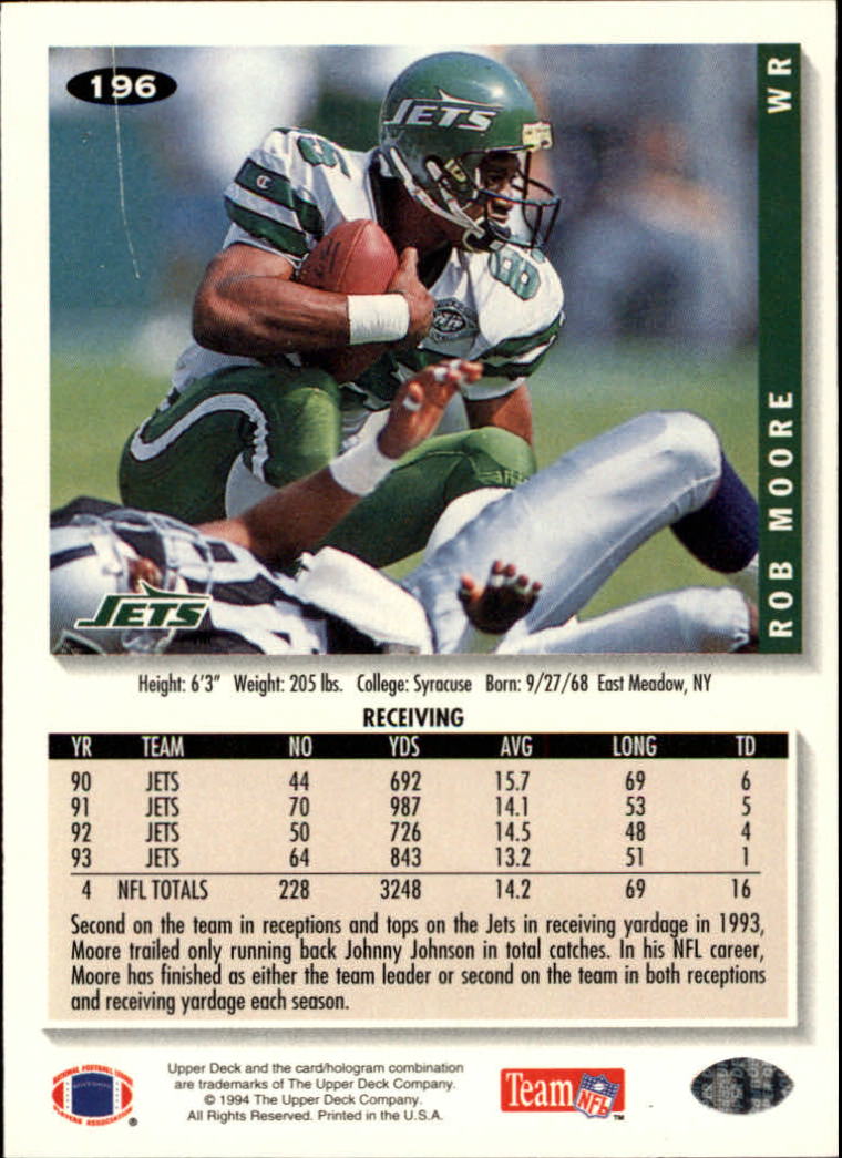 1994 Collector's Choice Football "Main Set" Cards #1 to #200 Rookies and Vets - Picture 391 of 399